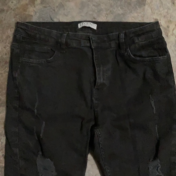 Legend London Other - Legend London - Men's spray on ripped black jeans
